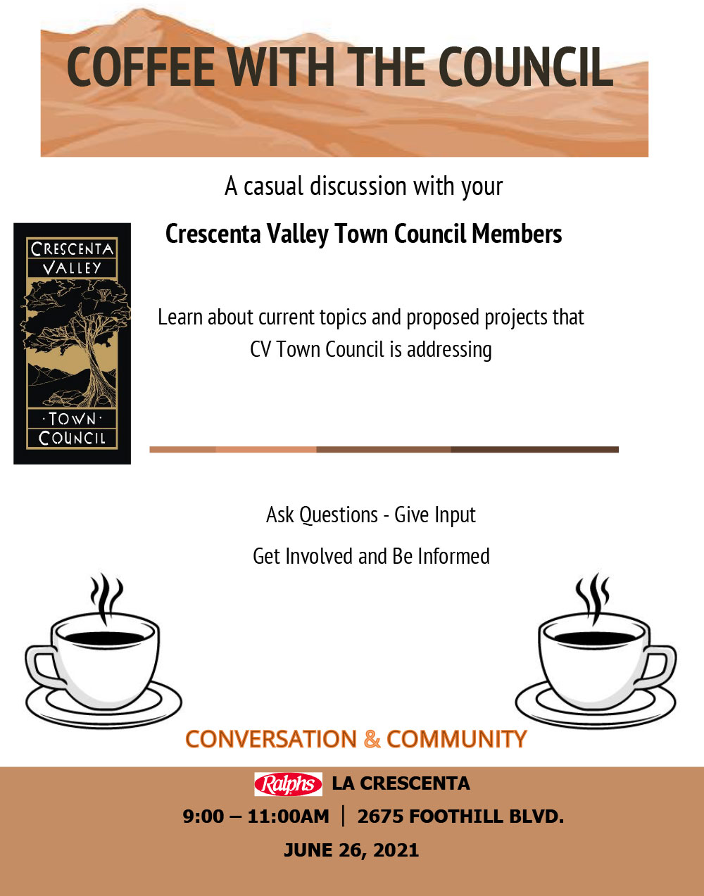 Crescenta Valley Town Council Coffee with the Council